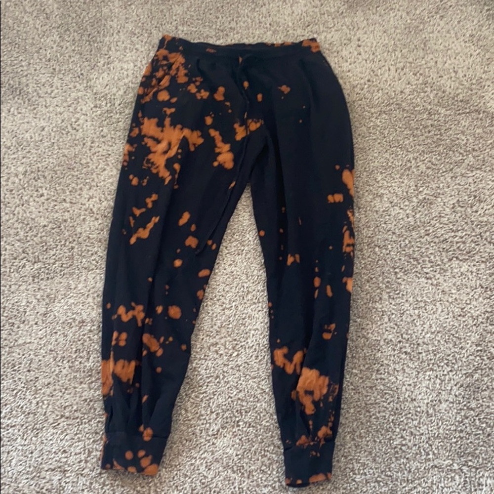 Black bleached joggers